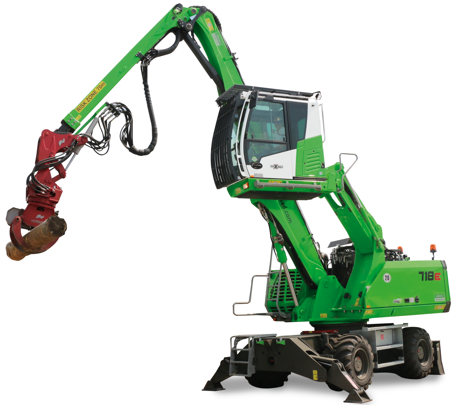 Sennebogen 718E tree and material handler used for precision removals